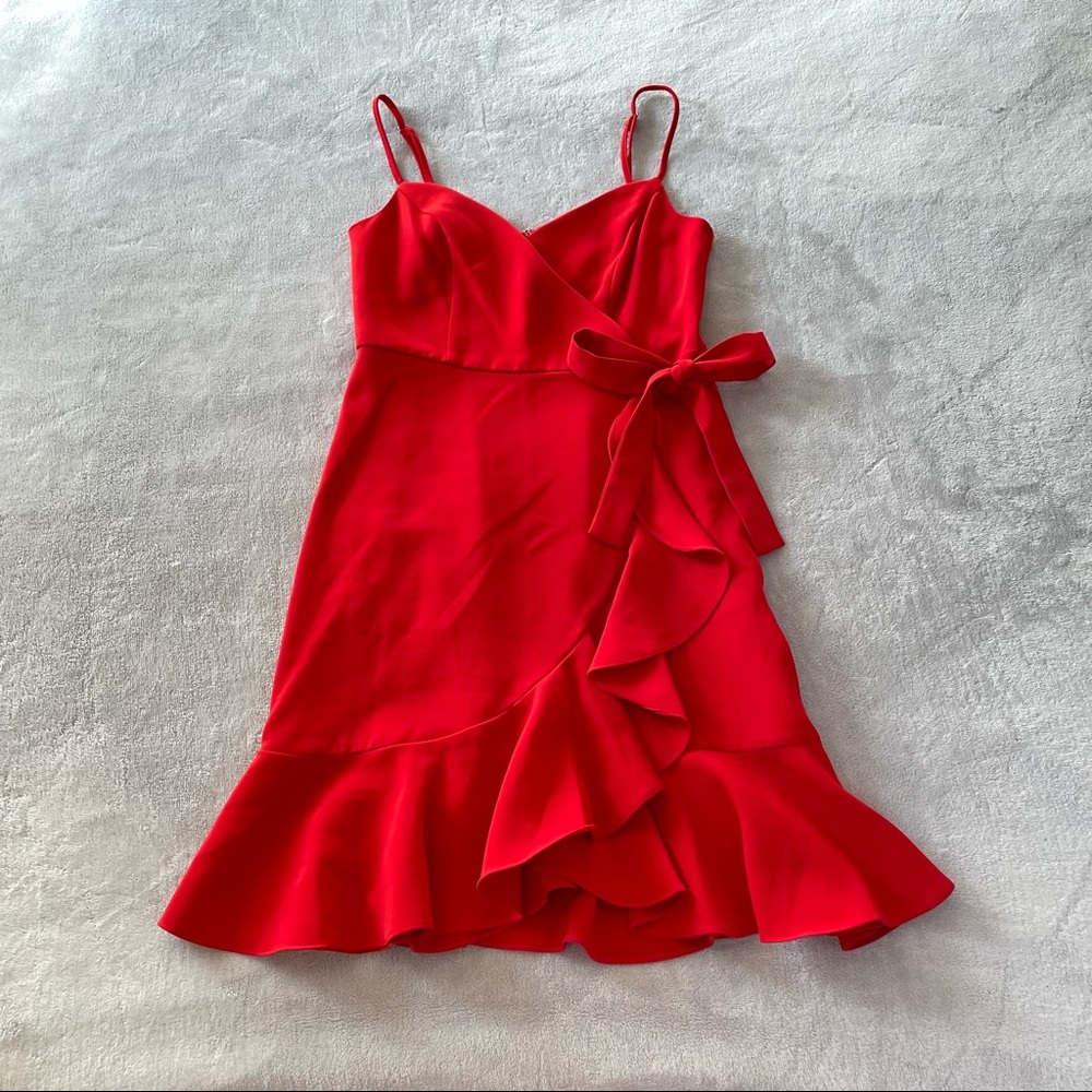 LIKELY Revolve Red Centinela Dress